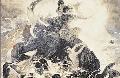 Böcklin, Arnold, Zwei Radierungen nach Gemälden, gest. von Weber, ca. 23,5 x 27,5 cm und 24 x 31 cm