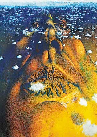 Hausner, Rudolf, Adam massiv, Farblithographie von 1972, hand- sign. und num. 167/200, betitelt, ca. 70 x 46 cm, PP, ...