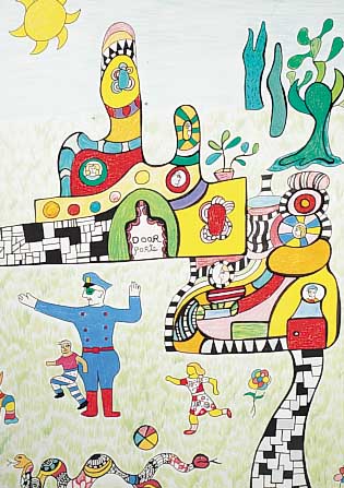 St. Phalle, Niki de, Farblithographie, handsigniert und num. 128/250, ca. 65,5 x 56cm