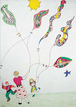 St. Phalle, Niki de, Farblithographie, handsigniert und num. 189/250, ca. 65,5 x 56cm