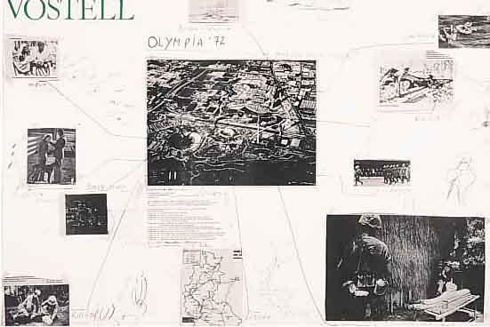 VOSTELL, WOLF, GEB. 1932, OFFSETLITHOGRAPHIEZUR OLYMPIADE 1972 MüNCHEN, HANDSIGNIERT, NUM.75/150, CA. 44 X 60 CM, U.GL., R.