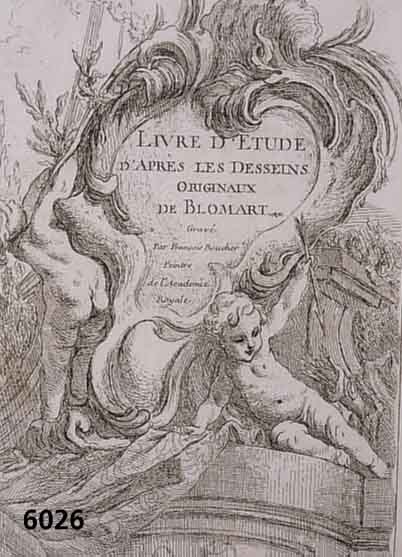 Boucher, Francois 1703- 1770, frÜhe origin. Radierung in sehr guter Erhaltung mit gestochenem Text, PlattengrÖße ca. 15x 22cm, PP. Rahmen.
