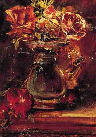 WOLFROM, FRIEDRICH, ERNST, 1857 MAGDEBURG - BERLIN, BLUMENSTILLEBEN, ÖL/PAPPE, SIGN. U.DAT. 1910, 42 X 28 XM, RäNDER MIT LEICHTEN ...