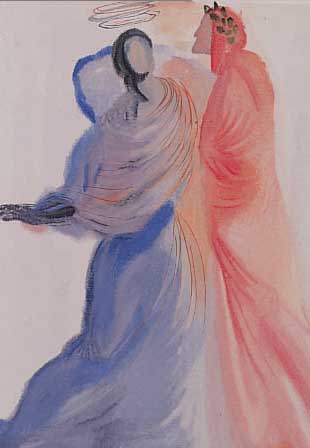 DALI, SALVADOR, DER GLANZ BEATRICES, 18. GE-SANG, FARBXYLOGRAPHIE AUS DER GöTTLICHEN KOM- MöDIE VON 1960, ED. FORET/LES HEURES CLAIRES, GEDRUCKT ...