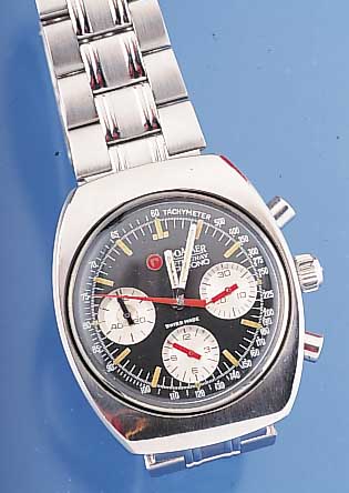 ROAMER Herrenarmbanduhr Stingray-Chrono, Ref.-Nr. 726,9120,602, Schweiz um 1968, Edel- stahl Stiftgeh., Traditionsausführung, get. ...