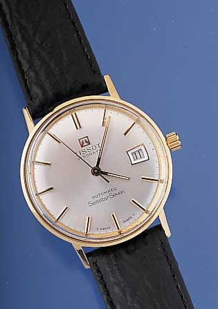 TISSOT Herrenarmbanduhr Modell Seastar Seven, Ref.-Nr. R43/44547-24, Schweiz um 1966, GG 750/000, Einschalenausf., Automatik m. Zen-tralsek. u. ...