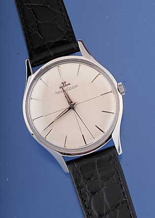 JAEGER LE COULTRE Herrenarmbanduhr, Ref.-Nr.E284/872411, Schweiz um 1956, Edelst., Boden geschr., bei Fertigst. wassergesch., vers. Orig.-Blatt, ...