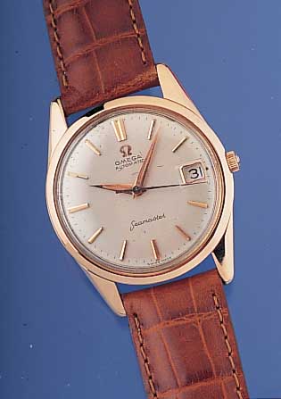 OMEGA Herrenarmbanduhr Modell Seamaster, Ref.-Nr. 14701SC/61, Schweiz um 1961, RG 750/ 000, vers. Blatt l. fleck., Zentralsek., DatumWerk ...
