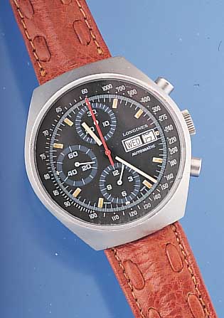 LONGINES Armbanduhr Chronograph Modell Automa-tik, Ref.-Nr. 1040/19951419, Schweiz um 1978Edelst., Boden geschr., bei Fertigst. wasser- gesch., ...
