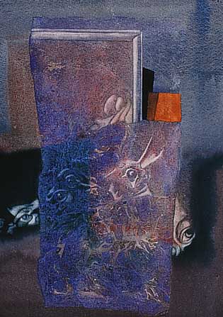 UNBEKANNTER MALER DES 20. JH., WOHL TSCHECHIEN ABSTRAKTE KOMPOSITION, RE. O. MONOGR. ES UND DAT. 67, CA. 28 X 19,5 CM, PP