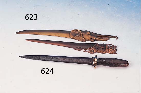 MESSER, DEUTSCH, 18. JH., KLINGE EISEN KORRODIERT, GRIFF HORN, L. CA. 30 CM