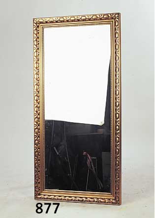 Spiegel, um 1900, Stuckrahmen, Spiegelglas später, 134 x 65 x 4.5 cm