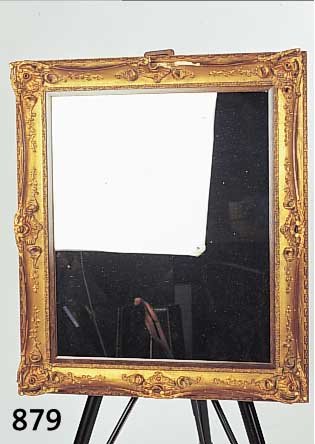 Wandspiegel, um 1880, Stuckrahmen, Spiegelglas sekundär, 76 x 65 cm