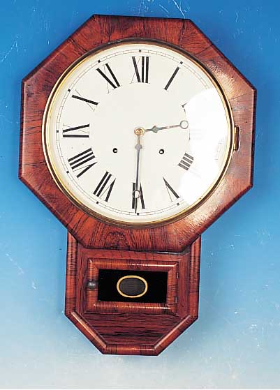Wanduhr, England, um 1900, sogen. "Act of Parliament Clock", Holzgehäuse, Glasdeckel, Metallzifferblatt, Lochzeiger, skelettiertes ...