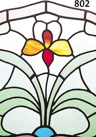 PAAR BLEIGLASSCHEIBEN, UM 1910/20, BLUMEN, 43.5 X 40.5 CM