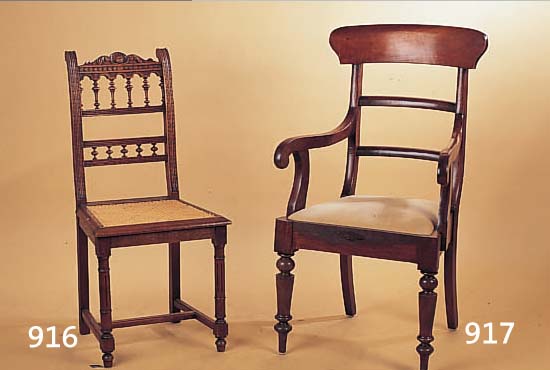 STUHL, GRüNDERZEIT, UM 1880/90, EICHE, KORBGEFLECHT, RESTAURIERT
