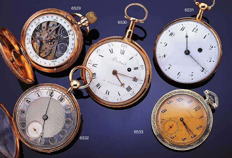 Offene Herrentaschenuhr, mit 1/4-Std.-Repe- tition, Frankreich um 1850, RoseG 750/000- Geh., Schlüsselaufz., gepr. Silberzifferbl. ...