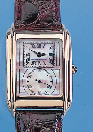 AUGUSTE REYMOND HERRENARMBANDUHR, SOGEN. DOCTORS WATCH, REF.-NR. 46002, SCHWEIZ UM 1998, METALL HARTVERG., EDELST.-BODEN POL., AUFGEDR., ...