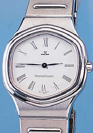 JAEGER LE COULTRE HERRENARMBANDUHR, REF.-NR.31400638/1578049, SCHWEIZ UM 1994, EDELST., EDELST.-BAND, HIGH-TECH-QUARTZWERK, ...