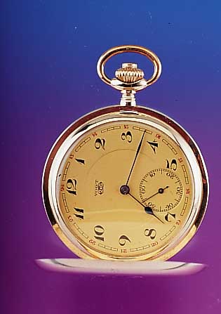 VOGT Herrentaschenuhr, Savonettemodell, Ref.-Nr. 116845, Schweiz um 1914, RoseG 585/000, für d. deutsch. Markt, bd. Schalen sym. ...