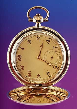 PHILIPP HAAS & SÖHNE Herrentaschenuhr, Teutonia, Savonette, Ref.-Nr. 57878, Deutsch- land/Schweiz um 1912, GG 585/000, bd. Schalen sym. ...