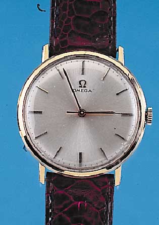 OMEGA Herrenarmbanduhr, Ref.-Nr. 131016, Schweiz um 1964, GG 585/000, Glasr. gedr., vers. Orig.-Blatt m. aufges. Gold-Std.-ZeichenGoldzeiger, ...