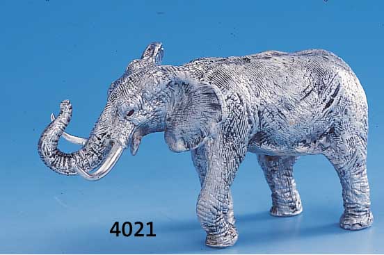 Skulptur: Elefant, 925er Silber, massiv, reineHandarbeit, 2 Saphirnavettes als Augen, naturalist. Darst., Künstlersignet Armando Carmona, ...