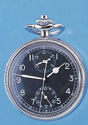 BREITLING HERRENTASCHENUHR MODELL CHRONOGRAPH, REF.-NR. 1207930, SCHWEIZ UM 1968, MES- SING VERCHR., SCHR.-BODEN, SCHR.-GEH., MILI- TäRAUSF., ...
