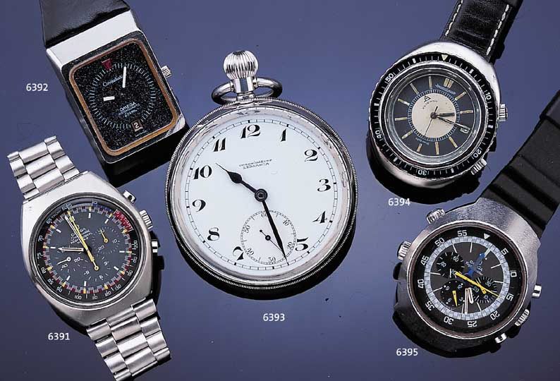 OMEGA Herrenarmbanduhr Chronograph Modell Flightmaster, Ref.-Nr. 145,036, Schweiz um 1975, Edelstahl Massivgeh., Boden geschr., bei ...