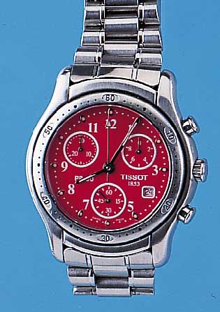 TISSOT Herrenarmbanduhr Modell PR 50, Ref.- Nr. J178/278, Schweiz um 1995, Edelstahl incl.Edelstahlband, Orig.-Etui, Garantiekarte un- ausgefüllt, ...