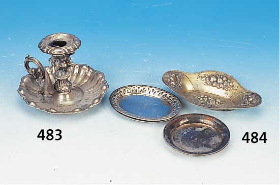 KONV. 5 SILBERSCHäLCHEN, TüRKISCH U. DEUTSCH, UM 1900, 2 X OVAL, RAND IN DURCHBRUCHARBEIT,L. JE CA. 12 CM; 2 X RUND, D. CA. 10,5 CM; 1 X OVAL, ...