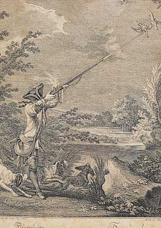 Ridinger, Johannes Elias, 5 Kupferstiche mit verschiedenen Jagddarstellungen, je ca. 32 x 23 cm, u.Gl., R.