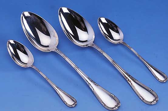 12-TEILIGES BESTECK, 800ER SILBER, BRUCK- MANN & SöHNE, BEST. AUS: 6 KAFFELöFFEL U. 6 EßLöFFEL, CA. 545 G, IN ETUI