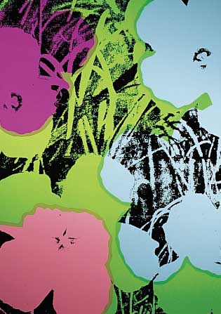 Warhol, Andy, Flowers, Farbserigraphie, Ed. Sunday B. Morning, verso gestempelt: Fill in Your own signature, ca. 91 x 89 cm