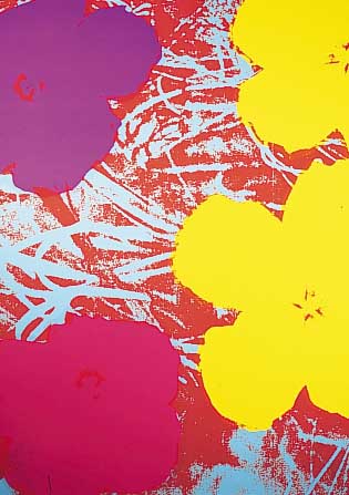 Warhol, Andy, Flowers, Farbserigraphie, Ed. Sunday B. Morning, verso gestempelt: fill in your own signature, ca. 91 x 91 cm