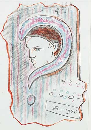 Cocteau, Jean, zwei Farblithographien aus: Theatre, Mourlot Grasset Paris 1957, Exempl. 33 von 50, je ca. 20 x 13 cm, PP
