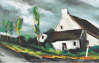 de Vlaminck, Maurice, drei FarblithographienEd. Andre Sauret, Mourlot Paris 1958, je ca. 24 x 16 cm, PP