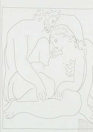 PICASSO, PABLO, ZWEI LITHOGRAPHIEN NACH DER AUFLAGE, LES METAMORPHOSES D'OVIDE, EDITION SERVICE GENF, AUTORISIERT VON ALBERT SKIRA, CA. ...