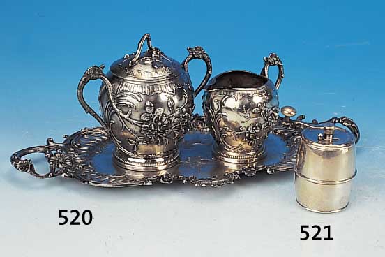 Pfeffermühle, USA, um 1910, Sterlingsilber, H. ca. 9 cm, l. Alterssp.