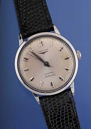 LONGINES Herrenarmbanduhr Modell Admiral, Ref.-Nr. 1093/234869, Schweiz/USA um 1960, Edelstahl-Einschalengeh., get. A-Welle, bei Fertigst. ...