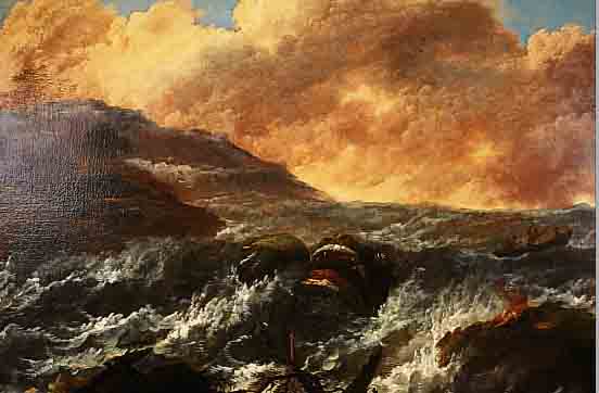 MARINO, ANTONIO, * 1668 - 1725, ITALIENI- SCHER MALER RELIGIöSER UND HISTORISCHER SU- JETS, JONAS ENTKOMMT DEM WAL, ÖL/LWD., 74 X 95CM, R.