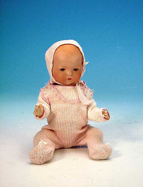 Puppe, Armand Marseille, Dream Baby, Massebabykörper, blaue Schlafaugen, H. 23 cm