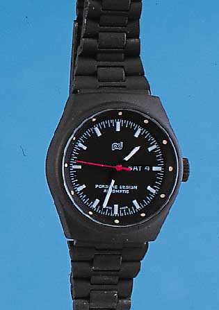 ORFINA Damenarmbanduhr Porschedesign, Ref.- Nr. 75686, Schweiz um 1994, Edelst.-Geh. u. -Band mattiert, Boden u. Krone geschr., bei Fertigst. ...