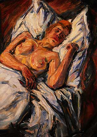 BöGEMANN, PAUL, 1886-1967 HAMBURG, SCHLAFENDE, ÖL/LWD, RE. U. SIGN., CA. 74 X 47 CM, R.