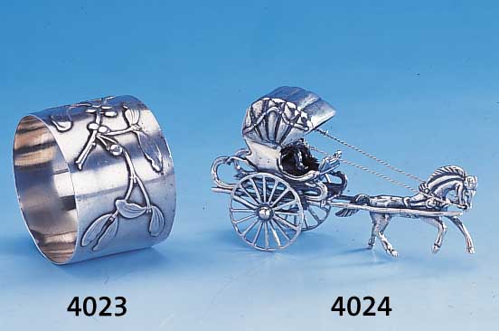 Silberminiatur "Arztkutsche", 925er Silber, Niederlande um 1920/30, vollplastische Dar- stellung, bewegl. Räder, ca. 2.5 x 9 x 5 cm