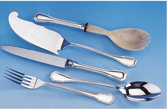 94-TEILIGES BESTECK, 925ER SILBER, BEST. AUS: 12 GABELN, 12 MESSER, 12 EßLöFFEL, 2 VOR-LEGETEILE, 12 FRüHSTüCKSGABELN, 12 ...