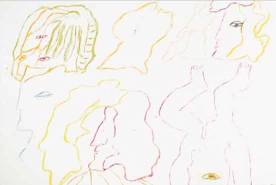 ANTES, HORST, DO IT YOURSELF, FARBSERIGRA- PHIE HANDSIGN. U. DAT. 17.10.94, MIT BUNTEN STIFTEN üBERMALT, CA. 43 X 61 CM, MIN. KNICK- SPUREN