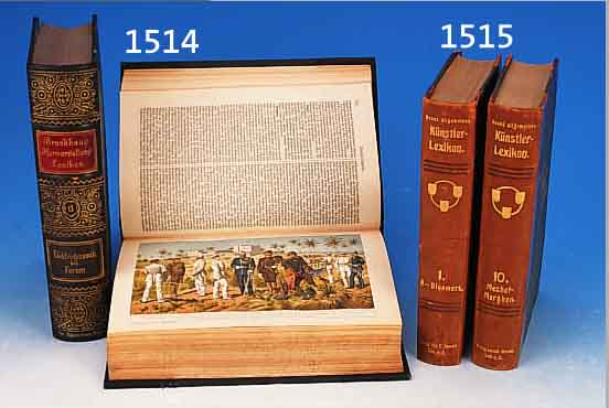 BROCKHAUS KONVERSATIONSLEXIKON IN 16 BäNDEN, LEIPZIG 1892, MIT ZAHLREICHEN ABBILDUNGEN, GEPRäGTER HALBLEDEREINBAND, ALTERSBEDINGTE ...