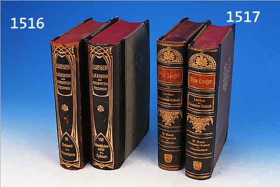 OTTO LUEGERS LEXIKON DER GESAMTEN TECHNIK, STUTTGART UND LEIPZIG 1894, IN SIEBEN BäNDEN MIT ZAHLREICHEN ABBILDUNGEN, GEPRäGTER HALB- ...