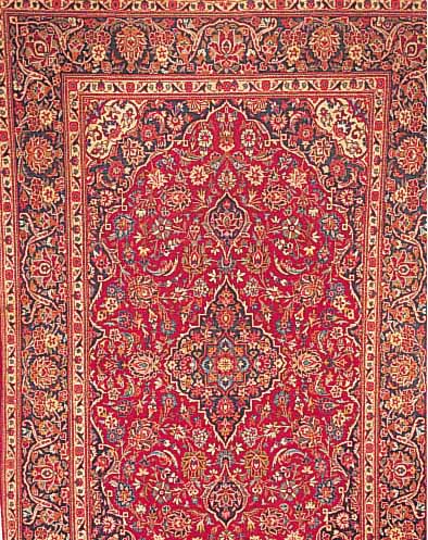 KESCHAN, PERSIEN, 215 X 135CM, , EHZ 3 FLOR WOLLE, CA.60 JAHRE L.MOTTENFRAß.